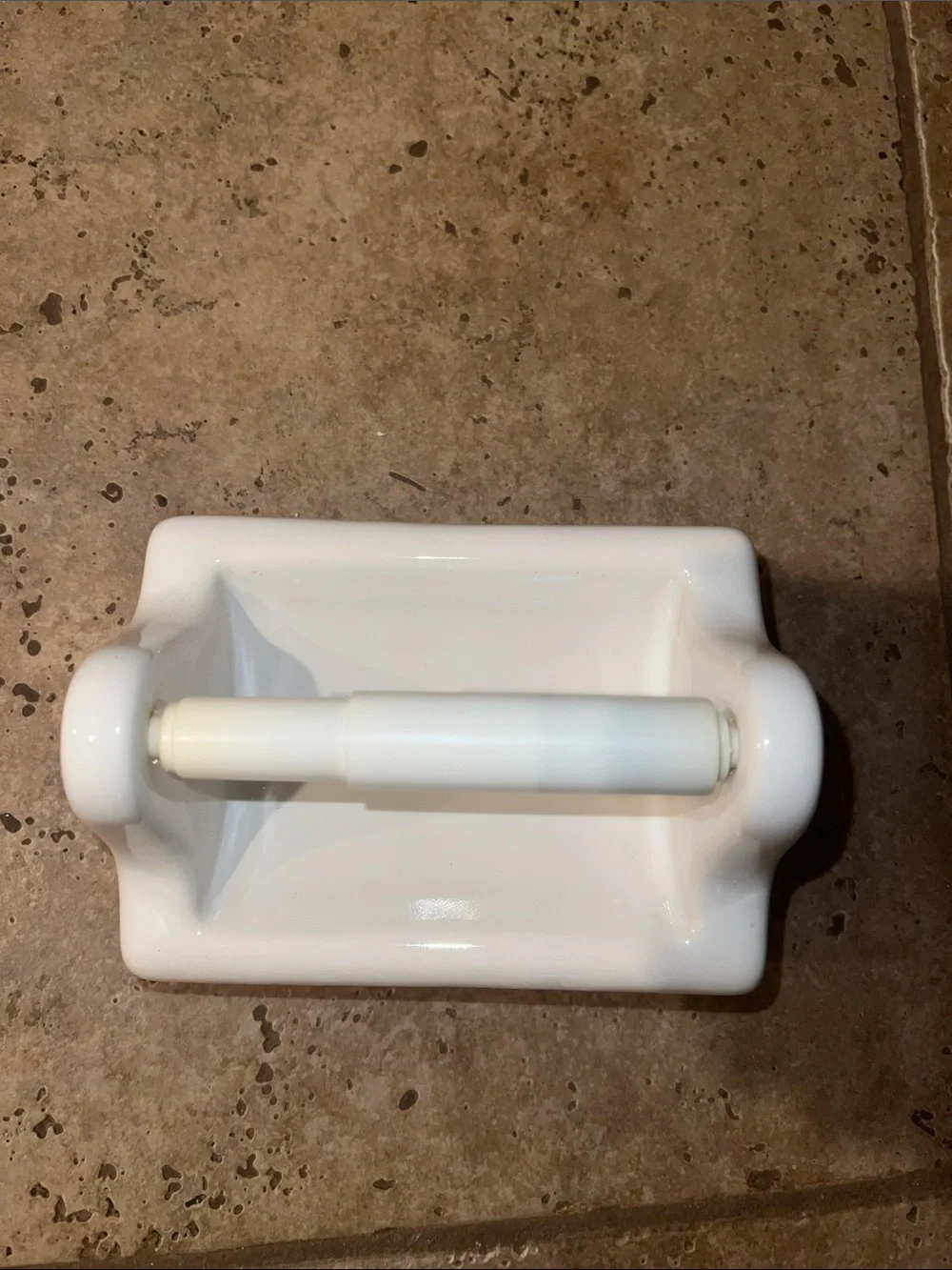 Vintage White Porcelain Wall Mount Toilet Paper Holder